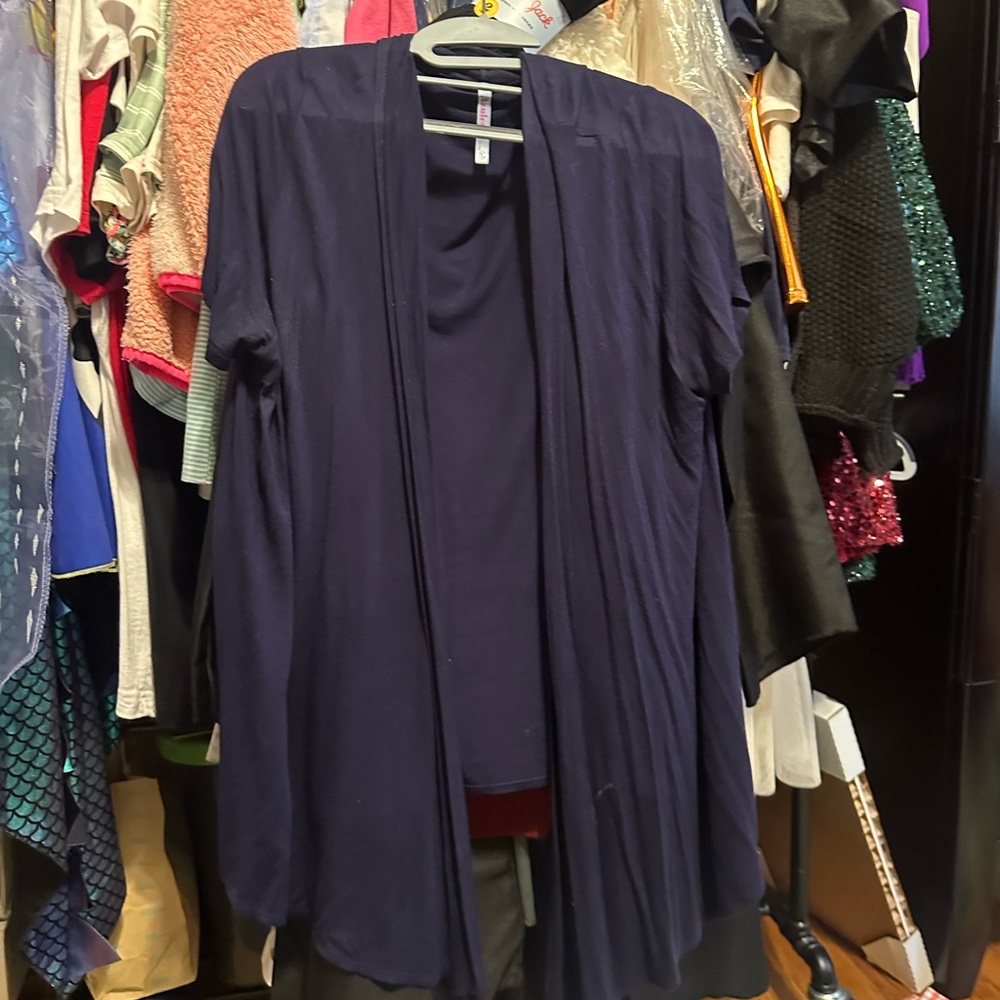Women's Short Sleeve Navy Top